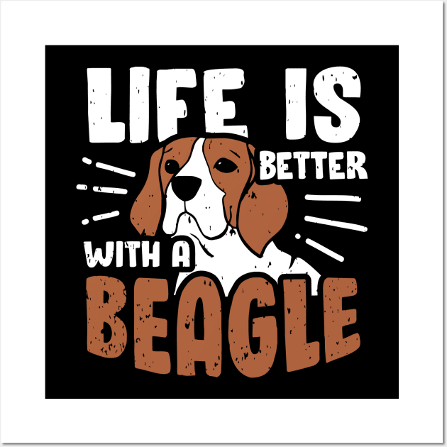 Beagle Dog Lover Mom Dad Gift Wall Art by Dolde08